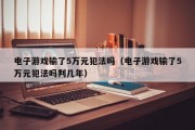 电子游戏输了5万元犯法吗（电子游戏输了5万元犯法吗判几年）