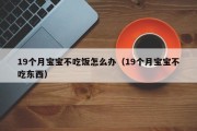 19个月宝宝不吃饭怎么办（19个月宝宝不吃东西）